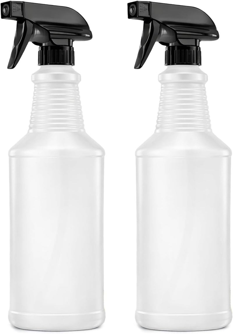 Bar5F Chemical-Resistant Spray Bottle – BPA-Free, Durable, Adjustable Nozzle for Cleaning, Gardening, Hydrogen Peroxide, Rubbing Alcohol, Leak-Proof, Multipurpose (Black (2-Pack) 24-Ounce) - Image 1
